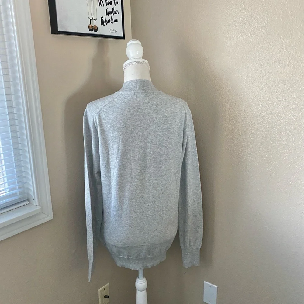 Reiss gray cotton/cashmere sweater, Sz. L